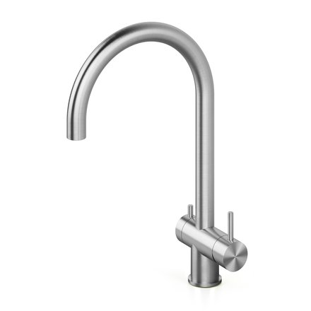 Quadrodesign Idealaqua Inox 385 Edelstahl 3 Wege Wasserhahn