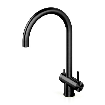 Quadrodesign Idealaqua Inox 385 Edelstahl 3 Wege Wasserhahn