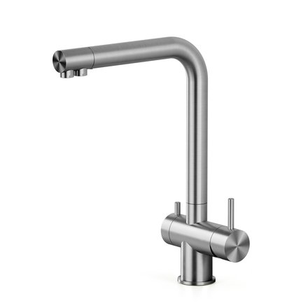 Quadrodesign Idealaqua Inox 383 Edelstahl 3 Wege Wasserhahn