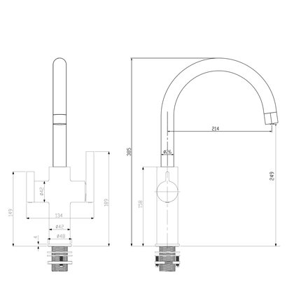 Alvito Furore Neo 3 way tap