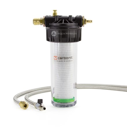 Untertisch Wasserfilter Carbonit VARIO-HP Küche mit NFP Premium-9 Filterkartusche und Schläuchen